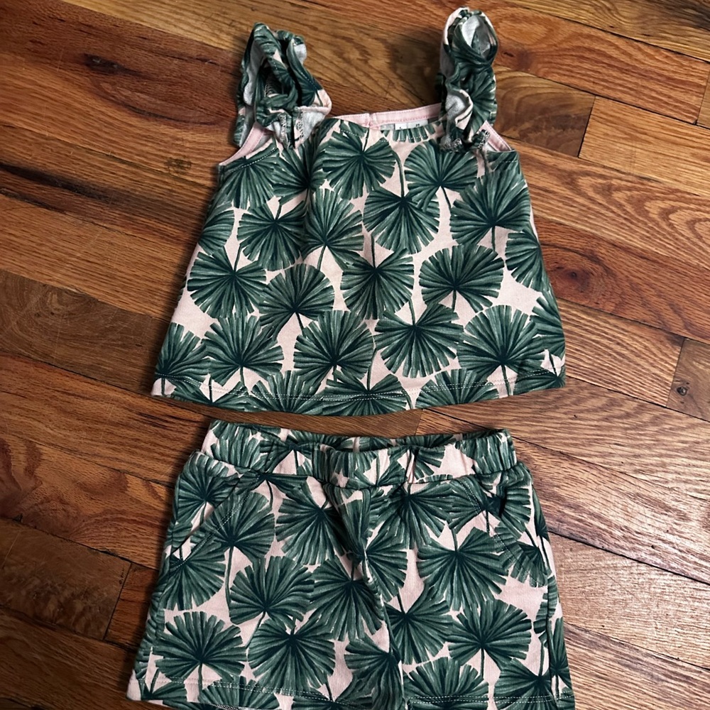Janie and Jack Green Tropical Set